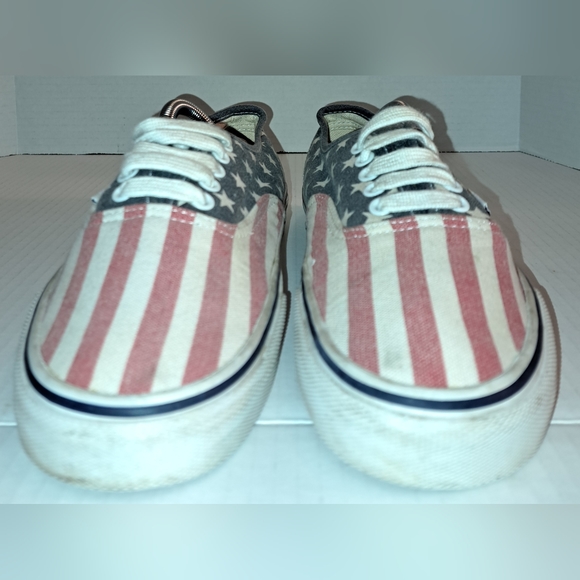 Vans Van Doren Flag Shoes Sneakers Unisex Mens Sz 7.5 Womens Sz 9 USA America - Picture 5 of 9